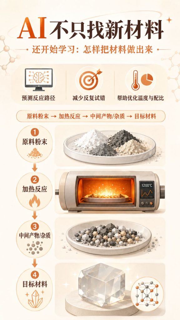 AI不只是帮人找新材料,还开始学习“怎样把材料做出来”