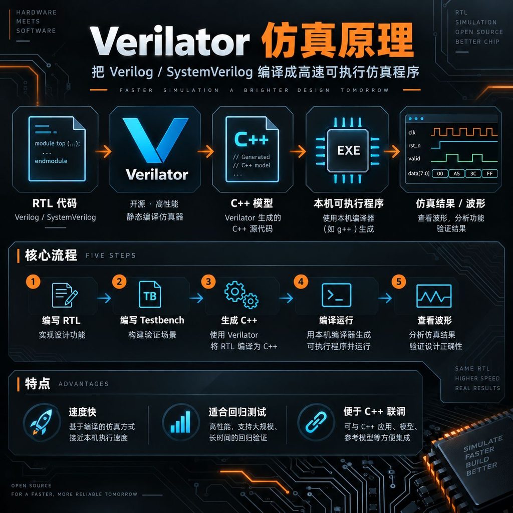 Verilator:把 Verilog“编译成程序”的高速数字电路仿真器