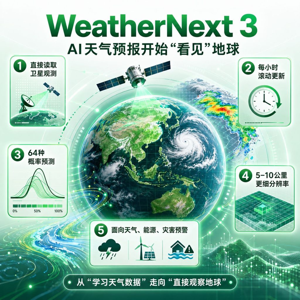 WeatherNext 3：AI天气预报开始真正“看见”地球